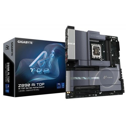 Материнська плата Gigabyte Z890 AI TOP (s1851, Intel Z890) купити з перевіркою сумісності: огляд, характеристики, ціна у Києві, Львові, Вінниці, Хмельницькому, Івано-Франківську, Україні | інтернет-магазин TELEMART.UA фото