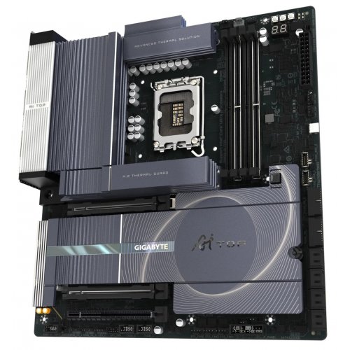 Купить Материнская плата Gigabyte Z890 AI TOP (s1851, Intel Z890) с проверкой совместимости: обзор, характеристики, цена в Киеве, Днепре, Одессе, Харькове, Украине | интернет-магазин TELEMART.UA фото