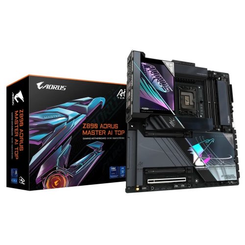 Материнська плата Gigabyte Z890 AORUS MASTER AI TOP (s1851, Intel Z890) купити з перевіркою сумісності: огляд, характеристики, ціна у Києві, Львові, Вінниці, Хмельницькому, Івано-Франківську, Україні | інтернет-магазин TELEMART.UA фото