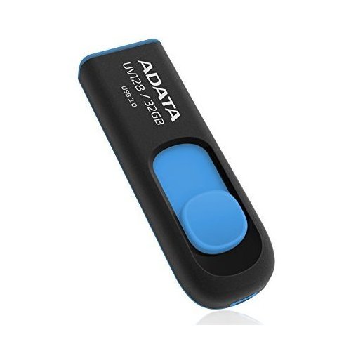 Купить Накопитель A-Data UV128 32GB USB 3.0 Black Blue (AUV128-32G-RBE) - цена в Харькове, Киеве, Днепре, Одессе
в интернет-магазине Telemart фото
