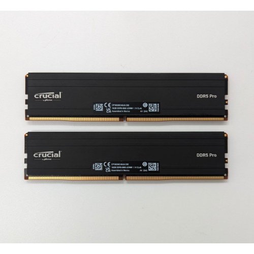 Купить Озу Crucial DDR5 32GB (2x16GB) 5600Mhz Pro (CP2K16G56C46U5) (Восстановлено продавцом, 682580) с проверкой совместимости: обзор, характеристики, цена в Киеве, Днепре, Одессе, Харькове, Украине | интернет-магазин TELEMART.UA фото