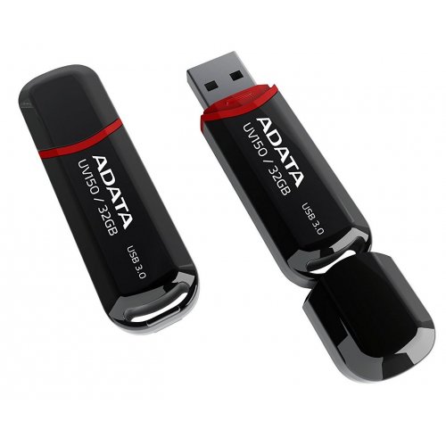 Фото Накопичувач A-Data UV150 32GB USB 3.0 Black (AUV150-32G-RBK)