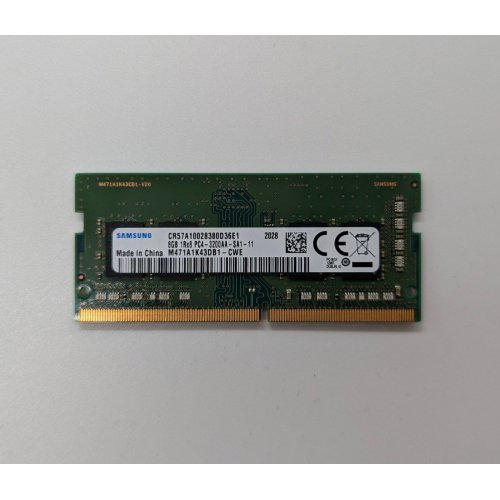 Купить Озу Samsung SODIMM DDR4 8GB 3200Mhz (M471A1K43DB1-CWE) (Восстановлено продавцом, 682684) с проверкой совместимости: обзор, характеристики, цена в Киеве, Днепре, Одессе, Харькове, Украине | интернет-магазин TELEMART.UA фото