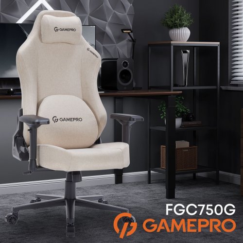 Ігрове крісло GamePro FGC750G L Beige купити в Україні: Київ, Львів, Хмельницький, Тернопіль, Івано-Франківськ | Низька ціна, відгуки, характеристики від TELEMART фото