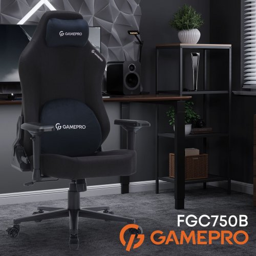 Игровое кресло GamePro FGC750B L Black купить в Украине: Киев, Днепр, Харьков, Одесса  | Низкая цена, отзывы, характеристики от TELEMART фото
