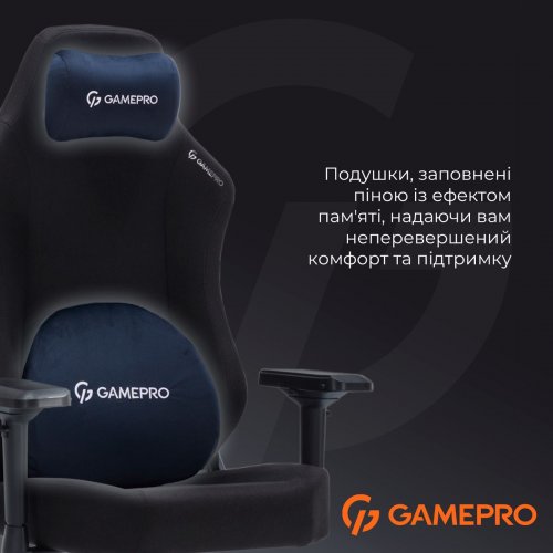 Игровое кресло GamePro FGC750B L Black купить в Украине: Киев, Днепр, Харьков, Одесса  | Низкая цена, отзывы, характеристики от TELEMART фото