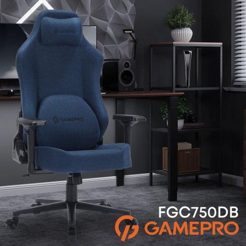 Игровое кресло GamePro FGC750DB L Dark Blue купить в Украине: Киев, Днепр, Харьков, Одесса  | Низкая цена, отзывы, характеристики от TELEMART фото