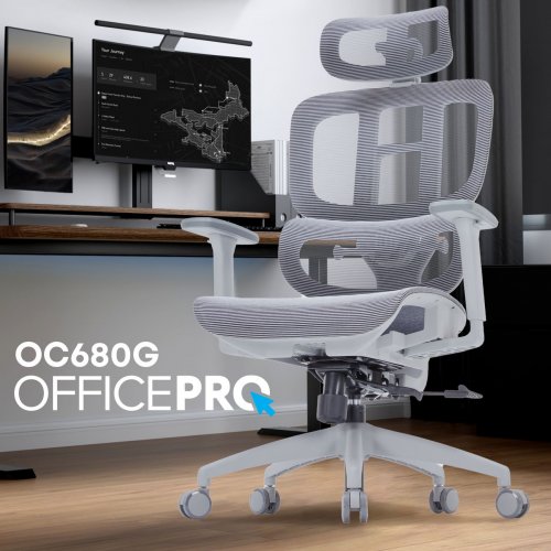 Офисное кресло OfficePro OC680 Grey купить в Украине: Киев, Днепр, Харьков, Одесса  | Низкая цена, отзывы, характеристики от TELEMART фото