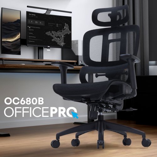 Офисное кресло OfficePro OC680 Black купить в Украине: Киев, Днепр, Харьков, Одесса  | Низкая цена, отзывы, характеристики от TELEMART фото
