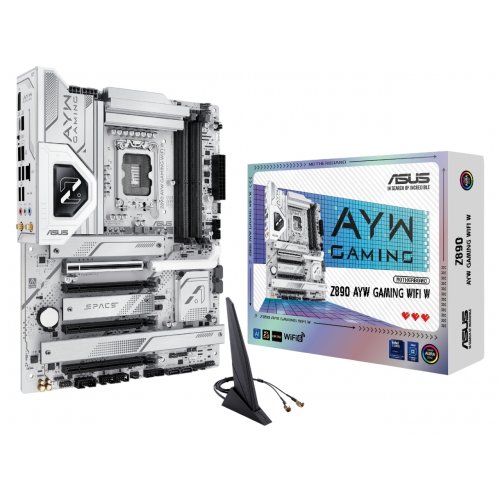 Материнська плата Asus Z890 AYW GAMING WIFI W (s1851, Intel Z890) купити з перевіркою сумісності: огляд, характеристики, ціна у Києві, Львові, Вінниці, Хмельницькому, Івано-Франківську, Україні | інтернет-магазин TELEMART.UA фото