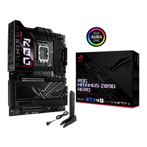 Материнська плата Asus ROG MAXIMUS Z890 HERO (s1851, Intel Z890) купити з перевіркою сумісності: огляд, характеристики, ціна у Києві, Львові, Вінниці, Хмельницькому, Івано-Франківську, Україні | інтернет-магазин TELEMART.UA фото