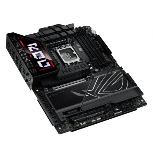 Купить Материнская плата Asus ROG MAXIMUS Z890 HERO (s1851, Intel Z890) с проверкой совместимости: обзор, характеристики, цена в Киеве, Днепре, Одессе, Харькове, Украине | интернет-магазин TELEMART.UA фото