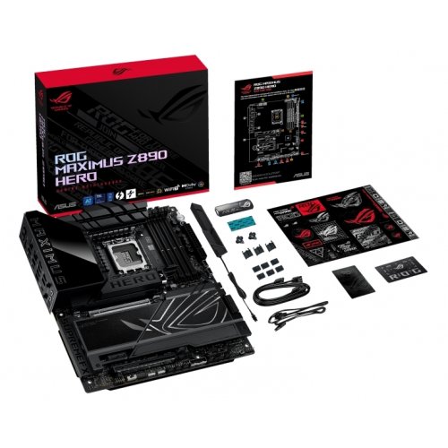 Купить Материнская плата Asus ROG MAXIMUS Z890 HERO (s1851, Intel Z890) с проверкой совместимости: обзор, характеристики, цена в Киеве, Днепре, Одессе, Харькове, Украине | интернет-магазин TELEMART.UA фото