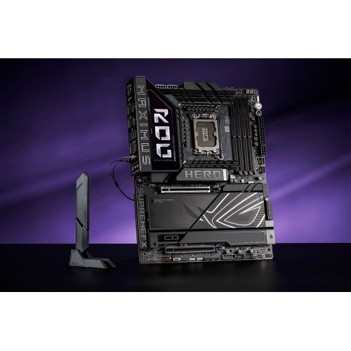 Купить Материнская плата Asus ROG MAXIMUS Z890 HERO (s1851, Intel Z890) с проверкой совместимости: обзор, характеристики, цена в Киеве, Днепре, Одессе, Харькове, Украине | интернет-магазин TELEMART.UA фото