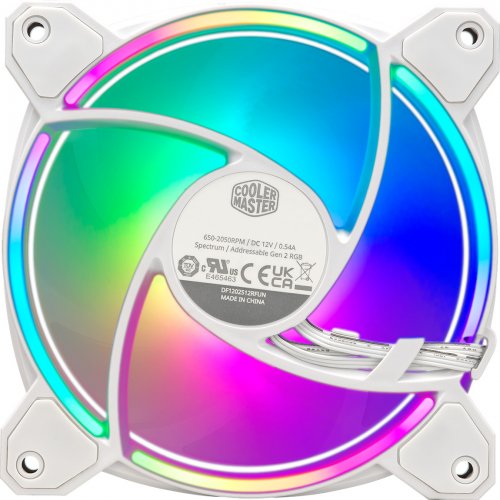 Купить Кулер для корпуса Cooler Master MasterFan MF120 Halo² 3 in 1 (MFL-B2DW-213P2-R2) White с проверкой совместимости: обзор, характеристики, цена в Киеве, Днепре, Одессе, Харькове, Украине | интернет-магазин TELEMART.UA фото