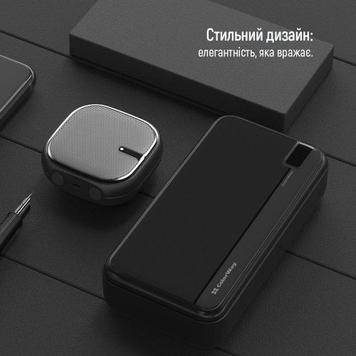 Купить Powerbank ColorWay 20000mAh High-Power 22.5W (CW-PB200LPA4BK-PD) Black - цена в Харькове, Киеве, Днепре, Одессе
в интернет-магазине Telemart фото