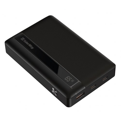 Купить Powerbank ColorWay 20000mAh Powerful 65W (CW-PB200LPA3BK-PDD) Black - цена в Харькове, Киеве, Днепре, Одессе
в интернет-магазине Telemart фото