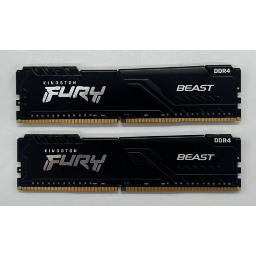 Озп Kingston DDR4 32GB (2x16GB) 3200Mhz FURY Beast Black (KF432C16BB1K2/32) (Відновлено продавцем, 683969) купити з перевіркою сумісності: огляд, характеристики, ціна у Києві, Львові, Вінниці, Хмельницькому, Івано-Франківську, Україні | інтернет-магазин TELEMART.UA фото