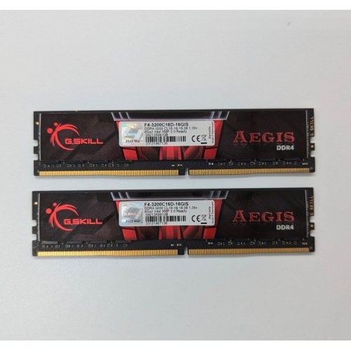 Озп G.Skill DDR4 16GB (2x8GB) 3200Mhz Aegis (F4-3200C16D-16GIS) (Відновлено продавцем, 683978) купити з перевіркою сумісності: огляд, характеристики, ціна у Києві, Львові, Вінниці, Хмельницькому, Івано-Франківську, Україні | інтернет-магазин TELEMART.UA фото