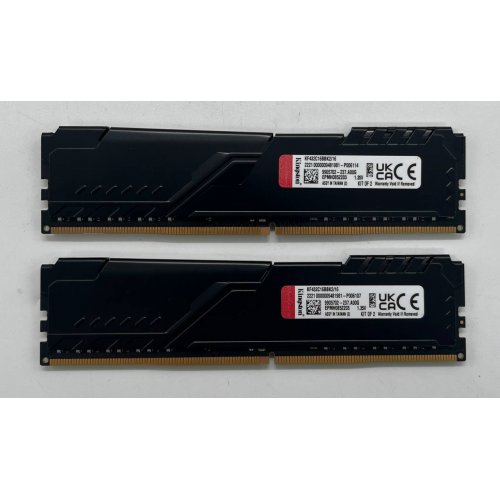 Озп Kingston DDR4 16GB (2x8GB) 3200Mhz FURY Beast Black (KF432C16BBK2/16) (Відновлено продавцем, 684016) купити з перевіркою сумісності: огляд, характеристики, ціна у Києві, Львові, Вінниці, Хмельницькому, Івано-Франківську, Україні | інтернет-магазин TELEMART.UA фото