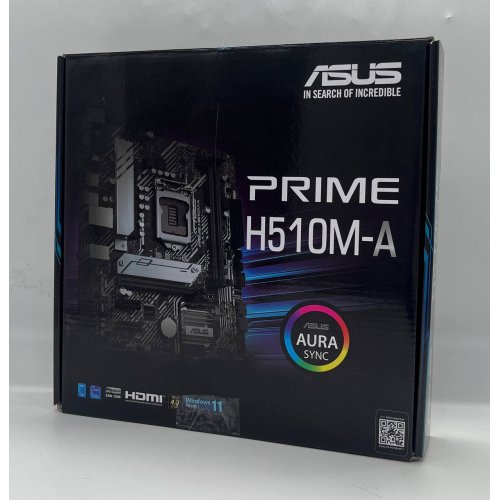 Купить Материнская плата Asus PRIME H510M-A (s1200, Intel H510) (Восстановлено продавцом, 684030) с проверкой совместимости: обзор, характеристики, цена в Киеве, Днепре, Одессе, Харькове, Украине | интернет-магазин TELEMART.UA фото