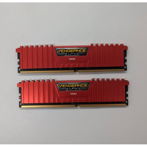 Купить Озу Corsair DDR4 32GB (2x16GB) 3000Mhz Vengeance LPX (CMK32GX4M2B3000C15R) Red (Восстановлено продавцом, 684071) с проверкой совместимости: обзор, характеристики, цена в Киеве, Днепре, Одессе, Харькове, Украине | интернет-магазин TELEMART.UA фото