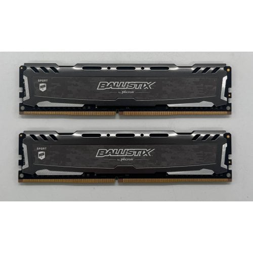 Озп Crucial DDR4 16GB (2x8GB) 3200Mhz Ballistix Sport LT Gray (BLS2K8G4D32AESBK) (Відновлено продавцем, 684284) купити з перевіркою сумісності: огляд, характеристики, ціна у Києві, Львові, Вінниці, Хмельницькому, Івано-Франківську, Україні | інтернет-магазин TELEMART.UA фото