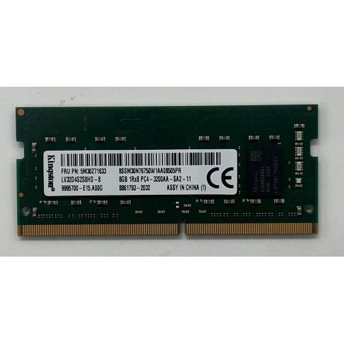 Озп Kingston SODIMM DDR4 8GB 3200Mhz (LV32D4S2S8HD-8) (Відновлено продавцем, 684288) купити з перевіркою сумісності: огляд, характеристики, ціна у Києві, Львові, Вінниці, Хмельницькому, Івано-Франківську, Україні | інтернет-магазин TELEMART.UA фото