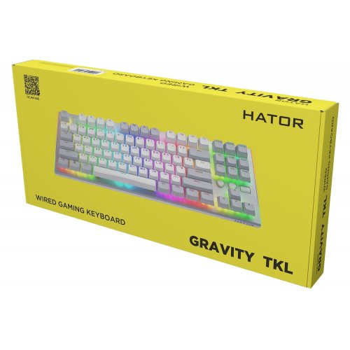 Купить Клавиатура HATOR Gravity TKL Aurum Orange Linear Rev.2.0 (HTK561UA) White - цена в Харькове, Киеве, Днепре, Одессе
в интернет-магазине Telemart фото