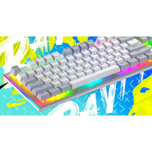 Купити Клавіатура HATOR Gravity TKL Aurum Orange Linear Rev.2.0 (HTK561UA) White - ціна в Києві, Львові, Вінниці, Хмельницькому, Франківську, Україні | інтернет-магазин TELEMART.UA фото