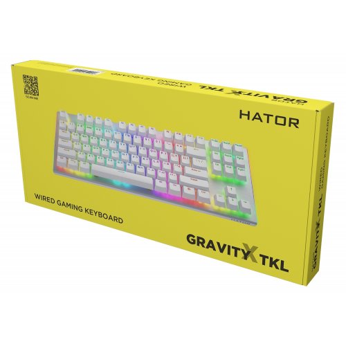 Фото Клавиатура HATOR Gravity X TKL Aurum Orange Linear Rev.2.0 (HTK551UA) White