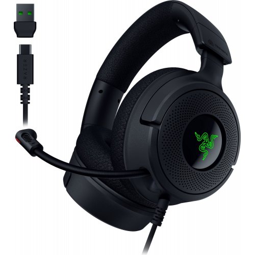 Купити Навушники Razer Kraken V4 X (RZ04-05180100-R3M1) Black - ціна в Києві, Львові, Вінниці, Хмельницькому, Франківську, Україні | інтернет-магазин TELEMART.UA фото