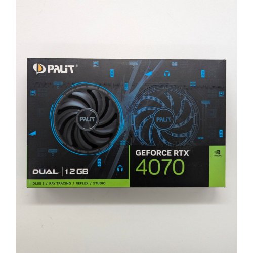 Відеокарта Palit GeForce RTX 4070 Dual 12288MB (NED4070019K9-1047D) (Відновлено продавцем, 684376) купити з перевіркою сумісності: огляд, характеристики, ціна у Києві, Львові, Вінниці, Хмельницькому, Івано-Франківську, Україні | інтернет-магазин TELEMART.UA фото