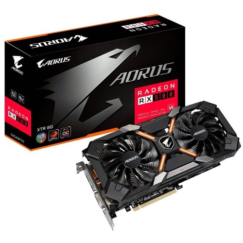 Купить Видеокарта Gigabyte Radeon RX 580 AORUS XTR 8192MB (GV-RX580XTRAORUS-8GD) (Восстановлено продавцом, 684411) с проверкой совместимости: обзор, характеристики, цена в Киеве, Днепре, Одессе, Харькове, Украине | интернет-магазин TELEMART.UA фото