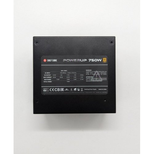 Блок живлення CHIEFTEC PowerUp 750W (GPX-750FC) (Відновлено продавцем, 684422) купити з перевіркою сумісності: огляд, характеристики, ціна у Києві, Львові, Вінниці, Хмельницькому, Івано-Франківську, Україні | інтернет-магазин TELEMART.UA фото