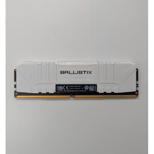 Купить Озу Crucial DDR4 8GB 3000Mhz Ballistix White (BL8G30C15U4W) (Восстановлено продавцом, 684453) с проверкой совместимости: обзор, характеристики, цена в Киеве, Днепре, Одессе, Харькове, Украине | интернет-магазин TELEMART.UA фото