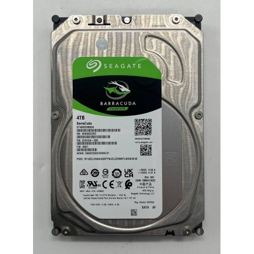 Купить Жесткий диск Seagate BarraCuda 4TB 256MB 5400RPM 3.5'' (ST4000DM004) (Восстановлено продавцом, 684461) с проверкой совместимости: обзор, характеристики, цена в Киеве, Днепре, Одессе, Харькове, Украине | интернет-магазин TELEMART.UA фото