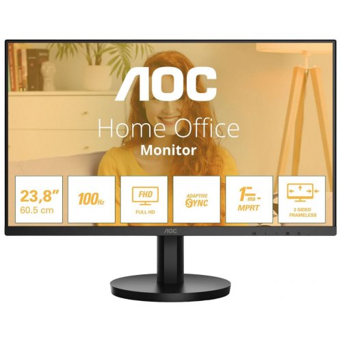 Купить Монитор AOC 23.8" 24B3HMA2 Black - цена в Харькове, Киеве, Днепре, Одессе
в интернет-магазине Telemart фото