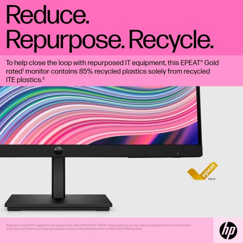 Купить Монитор HP 21.5" P22 G5 (64X86AA) Black - цена в Харькове, Киеве, Днепре, Одессе
в интернет-магазине Telemart фото