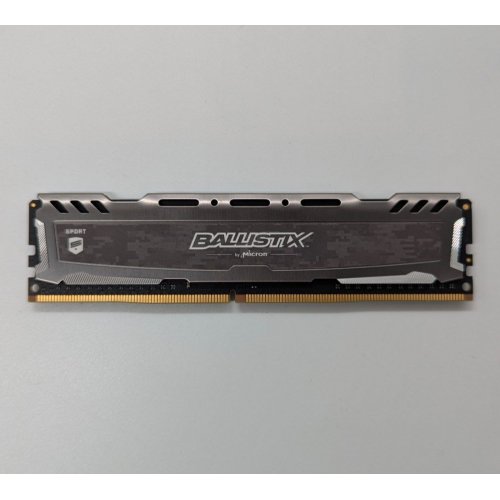 Озп Crucial DDR4 8GB 3200Mhz Ballistix Sport LT Gray (BLS8G4D32AESBK) (Відновлено продавцем, 684818) купити з перевіркою сумісності: огляд, характеристики, ціна у Києві, Львові, Вінниці, Хмельницькому, Івано-Франківську, Україні | інтернет-магазин TELEMART.UA фото