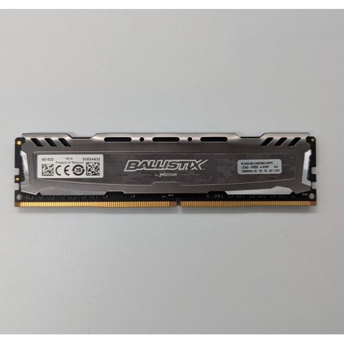 Озп Crucial DDR4 8GB 3200Mhz Ballistix Sport LT Gray (BLS8G4D32AESBK) (Відновлено продавцем, 684818) купити з перевіркою сумісності: огляд, характеристики, ціна у Києві, Львові, Вінниці, Хмельницькому, Івано-Франківську, Україні | інтернет-магазин TELEMART.UA фото