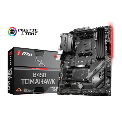 Материнська плата MSI B450 TOMAHAWK (sAM4, AMD B450) (Відновлено продавцем, 684935) купити з перевіркою сумісності: огляд, характеристики, ціна у Києві, Львові, Вінниці, Хмельницькому, Івано-Франківську, Україні | інтернет-магазин TELEMART.UA фото