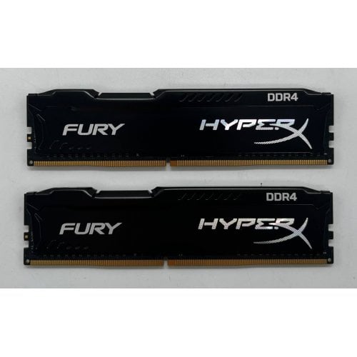 Купить Озу Kingston DDR4 8GB (2x4GB) 2400Mhz HyperX FURY Black (HX424C15FBK2/8) (Восстановлено продавцом, 684957) с проверкой совместимости: обзор, характеристики, цена в Киеве, Днепре, Одессе, Харькове, Украине | интернет-магазин TELEMART.UA фото