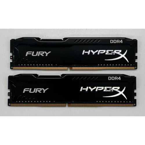 Купить Озу Kingston DDR4 8GB (2x4GB) 2400Mhz HyperX FURY Black (HX424C15FBK2/8) (Восстановлено продавцом, 684960) с проверкой совместимости: обзор, характеристики, цена в Киеве, Днепре, Одессе, Харькове, Украине | интернет-магазин TELEMART.UA фото