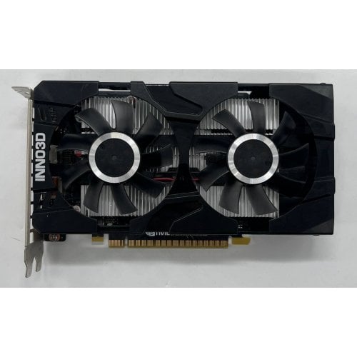 Купить Видеокарта Inno3D GeForce GTX 1650 Twin X2 OC 4096MB (N16502-04D6X-1177VA25) (Восстановлено продавцом, 685241) с проверкой совместимости: обзор, характеристики, цена в Киеве, Днепре, Одессе, Харькове, Украине | интернет-магазин TELEMART.UA фото