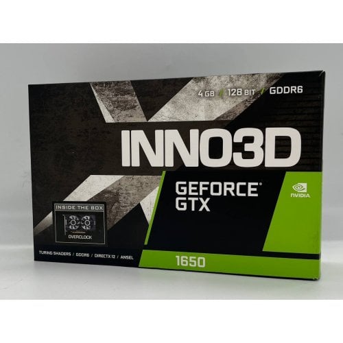 Купить Видеокарта Inno3D GeForce GTX 1650 Twin X2 OC 4096MB (N16502-04D6X-1177VA25) (Восстановлено продавцом, 685241) с проверкой совместимости: обзор, характеристики, цена в Киеве, Днепре, Одессе, Харькове, Украине | интернет-магазин TELEMART.UA фото