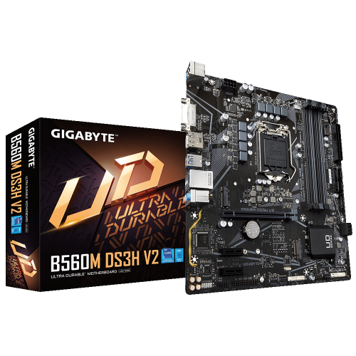 Материнська плата Gigabyte B560M DS3H V2 (s1200, Intel B560) (Відновлено продавцем, 685258) купити з перевіркою сумісності: огляд, характеристики, ціна у Києві, Львові, Вінниці, Хмельницькому, Івано-Франківську, Україні | інтернет-магазин TELEMART.UA фото