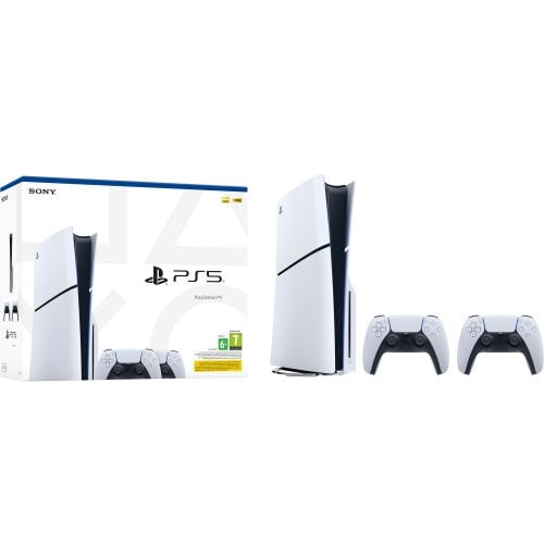 Купить Игровая консоль Sony PlayStation 5 Slim Blu-ray (2 геймпада Dualsense) (CFI-2016) - цена в Харькове, Киеве, Днепре, Одессе
в интернет-магазине Telemart фото