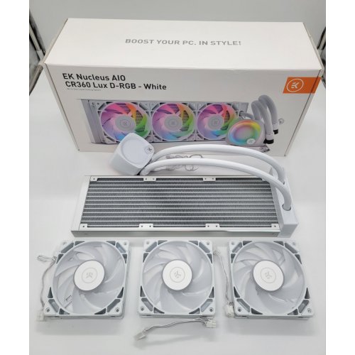 Купить Уценка готовая сво EKWB EK-Nucleus AIO CR360 Lux D-RGB - White (3831109897850) (Следы установки, 686575) с проверкой совместимости: обзор, характеристики, цена в Киеве, Днепре, Одессе, Харькове, Украине | интернет-магазин TELEMART.UA фото