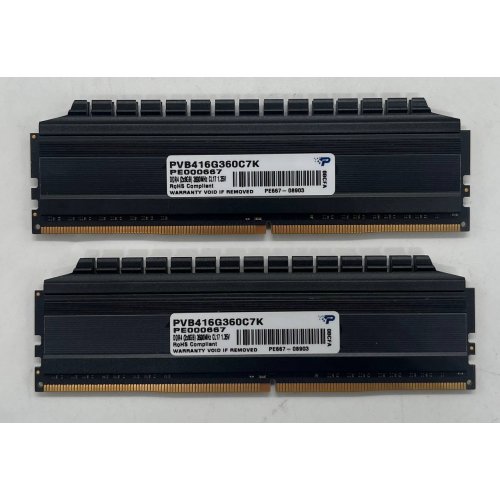 Озп Patriot DDR4 16GB (2x8GB) 3600Mhz Viper 4 Blackout (PVB416G360C7K) (Відновлено продавцем, 686590) купити з перевіркою сумісності: огляд, характеристики, ціна у Києві, Львові, Вінниці, Хмельницькому, Івано-Франківську, Україні | інтернет-магазин TELEMART.UA фото